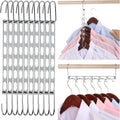 Metal Space Saving Hangers for Clothes, Collapsible Hanger Organizer 10Pack