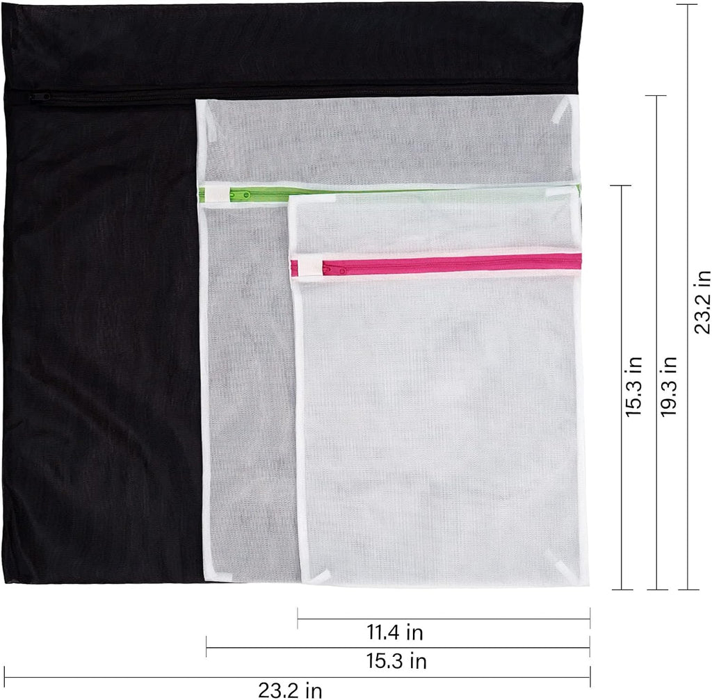 Casaphoria Bra Laundry Bags for Washing Machine,Large Travel Lingerie Laundry Bags for Dirty Clothes for Suitcase,Underwear Mesh Wash Bags for Delicates(5Pcs,Easy to Distinguish)