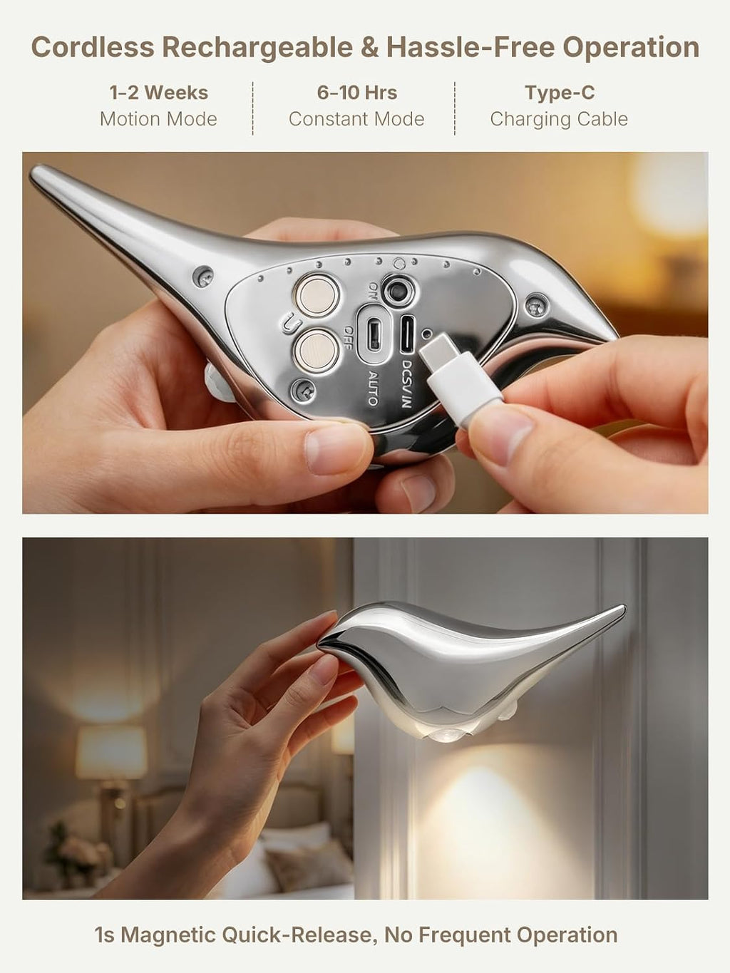 Bird Motion Sensor Light Indoor: Easy Use for Bathroom