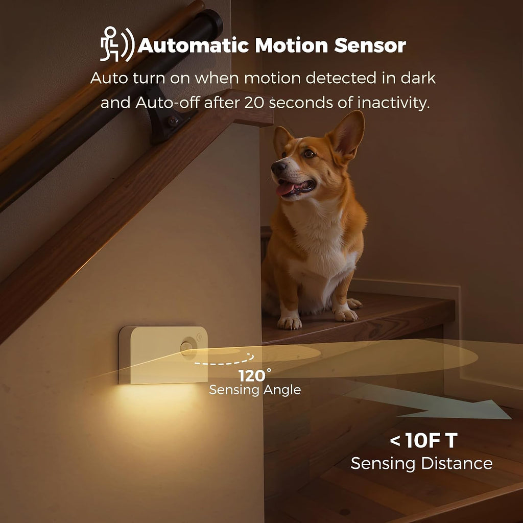 L LOHAS LED Motion Sensor Night Light, Stair Lights Indoor, 1000mAh, 6 Pack