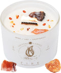 Aries, Leo, Sagittarius Gifts for Women, Wood Wick Crystal Soy Candle