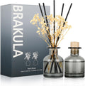 Brakula 2 Pack Reed Diffuser, Fresh Linen + Eucalyptus & Wild Mint, 3.38 oz