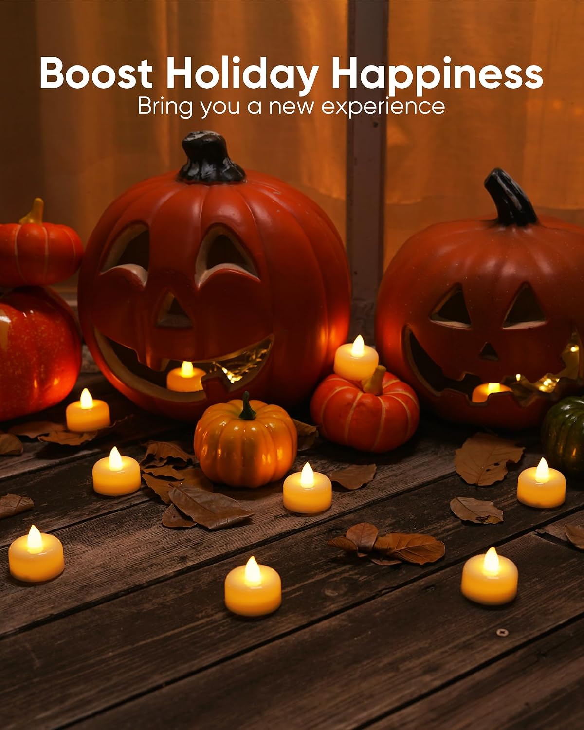 Amagic 24Pack Flameless LED Tea Lights Candles Battery Operated, Warm White