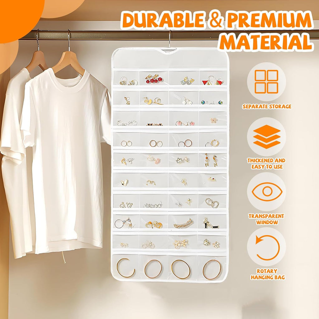 80 Pockets Hanging Jewelry Organizer