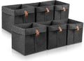 6Pcs Storage Cubes Felt Fabric Cube Storage Bin,9x9x10inch Cloth Cube Storage Bins Felt Storage Cubes 12L Foldable Fabric Storage Baskets Cubby Storage Organizer Cubes for Organizing Clothes Toys