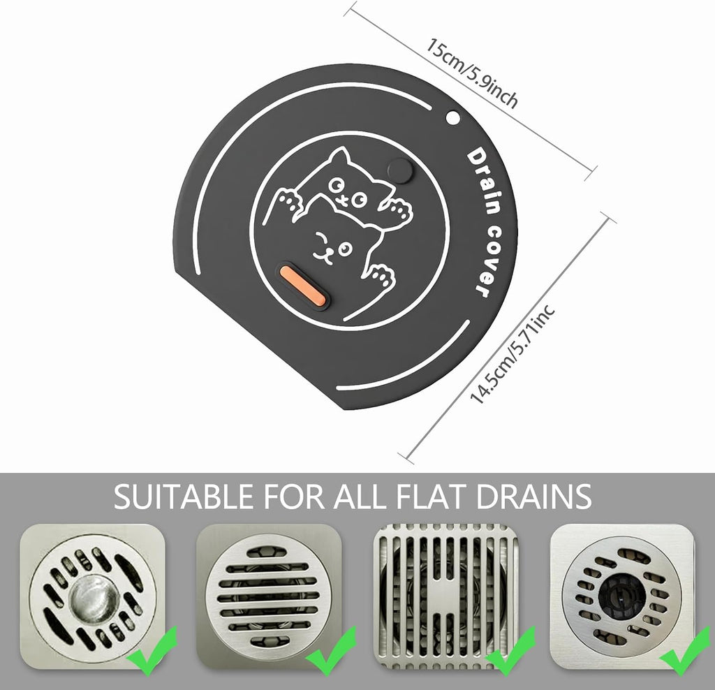 2-in-1 Shower Drain Hair Catcher & Bathtub Drain Hair Catcher