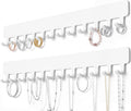Self-Adhesive Necklace Holder, Wall Mounted Jewelry Organizer, White