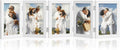 DUENPY 5 Folding 4x6 Accordion Wood Frame Plexiglass White