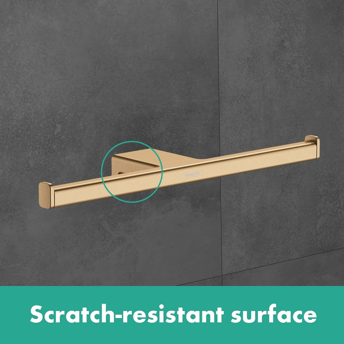 hansgrohe AddStoris Double Roll Holder in Brushed Bronze 1-inch Accessories in Brushed Bronze, 41748140