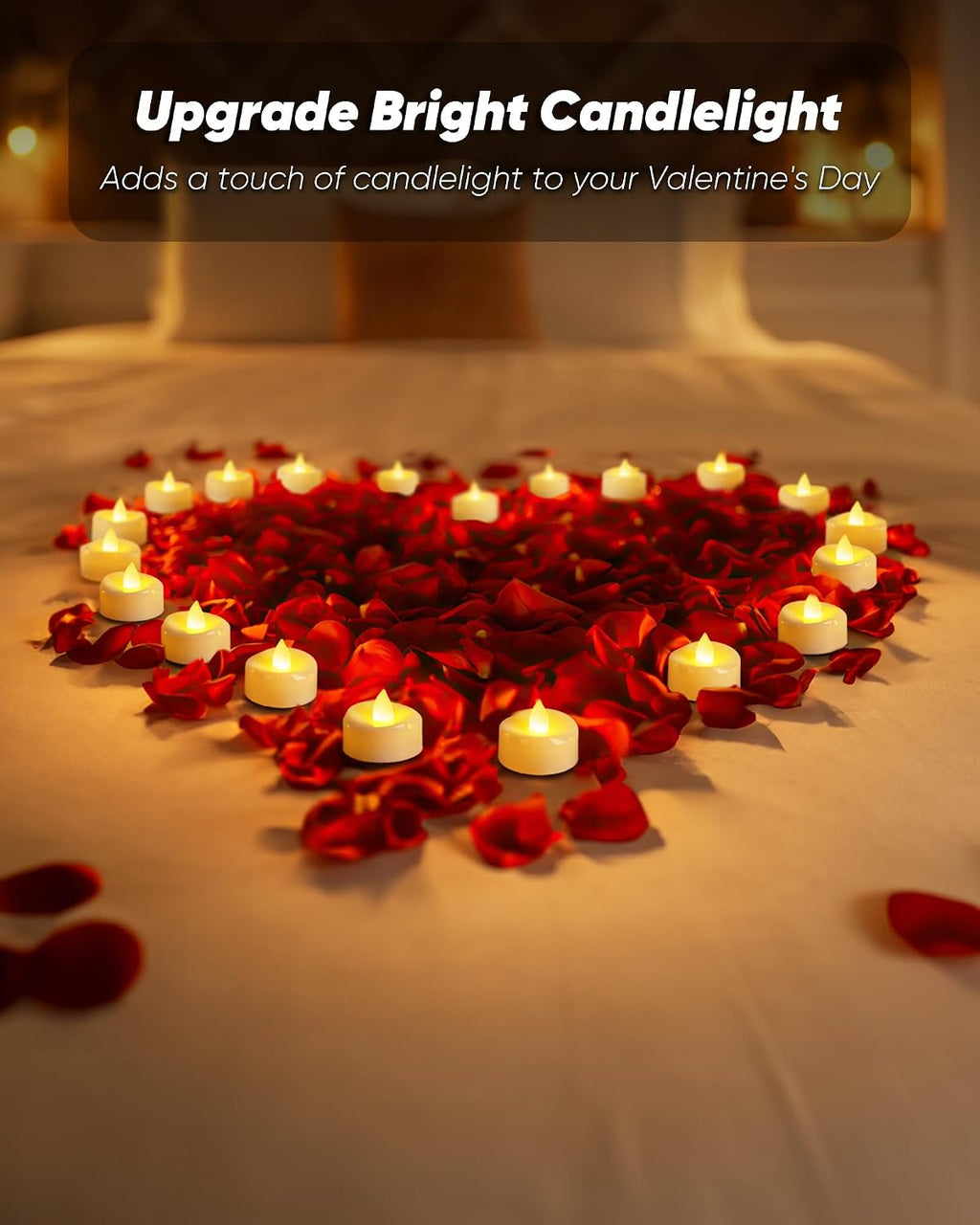 BEICHI Flameless Candles, 12/24/50/100/150 Pack Tea Lights Battery Operated