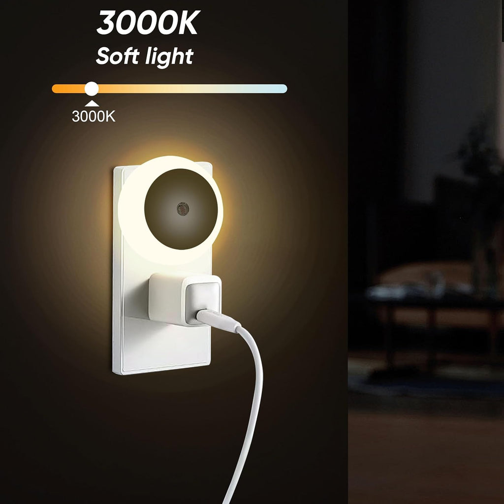 Night Lights Plug into Wall 4Pack, Plug in Nightlight Dusk to Dawn