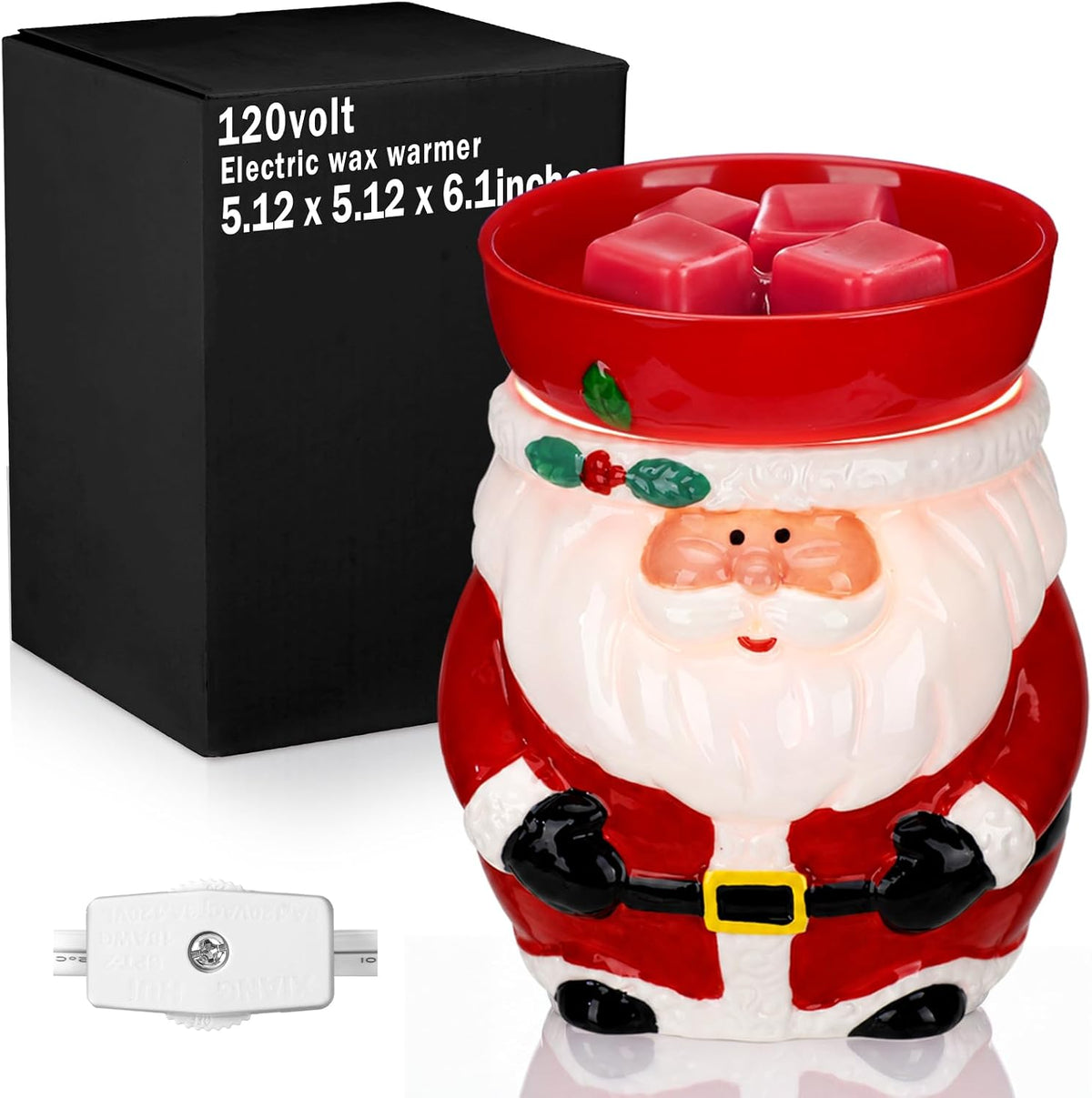 Glooglitter Christmas Wax Warmer Santa Electric Scented Wax Melt Warmer