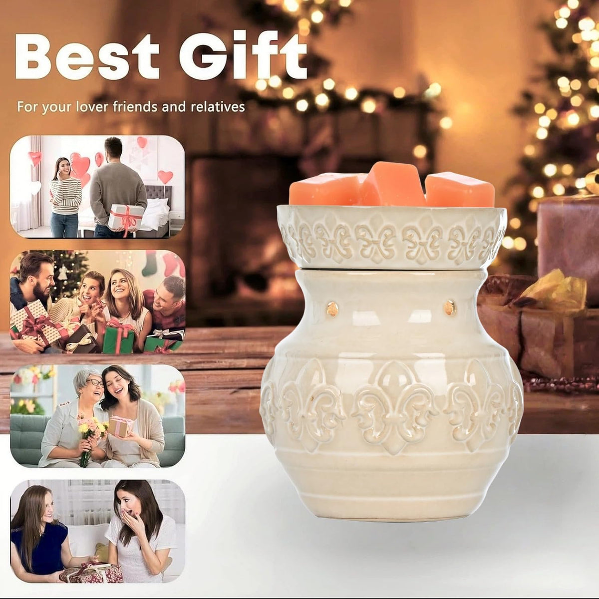 ASAWASA Ceramic Electric Wax Warmer Night lamp