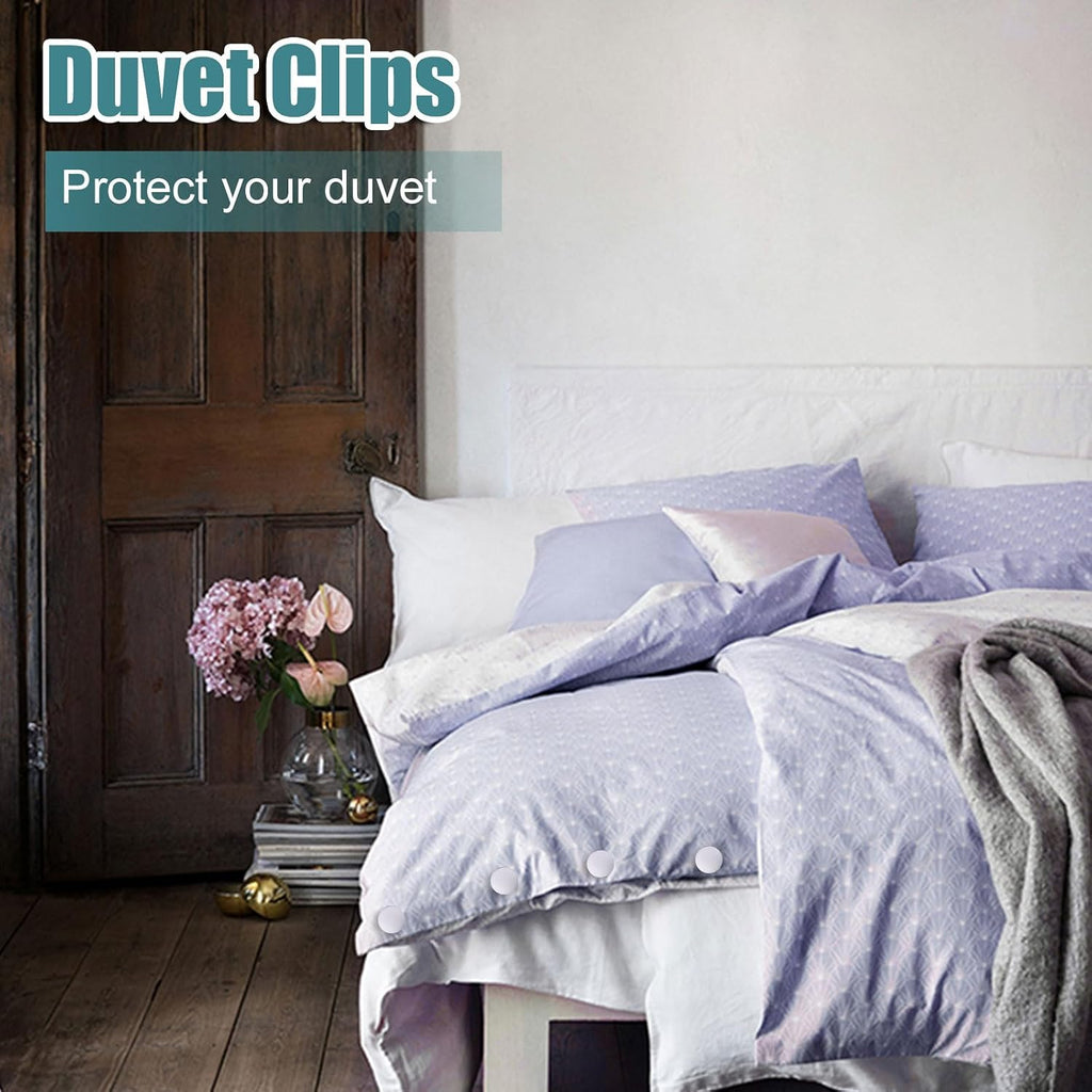 Gosknor 8pcs Comforter Clips, Anti-Slip Duvet Pin Duvet Clips