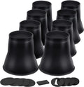 ANNKUT Bed Risers 6 Inch Heavy Duty, Round Furniture Risers for Bed Desk Table Sofa Couch，Bed Lifts Risers, Support up to 6000 Lbs(8 Pack Black)