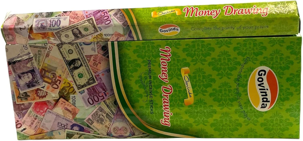 Govinda Incense - Money Drawing - 120 Incense Sticks, Premium Incense