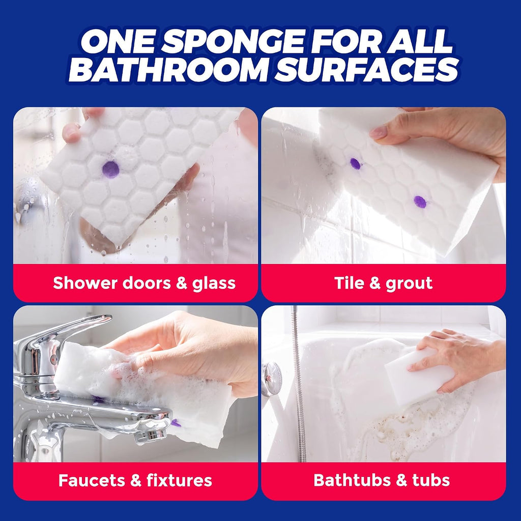 Magic Sponge Eraser Shower Cleaner Bathroom Scrubber 8 Pack