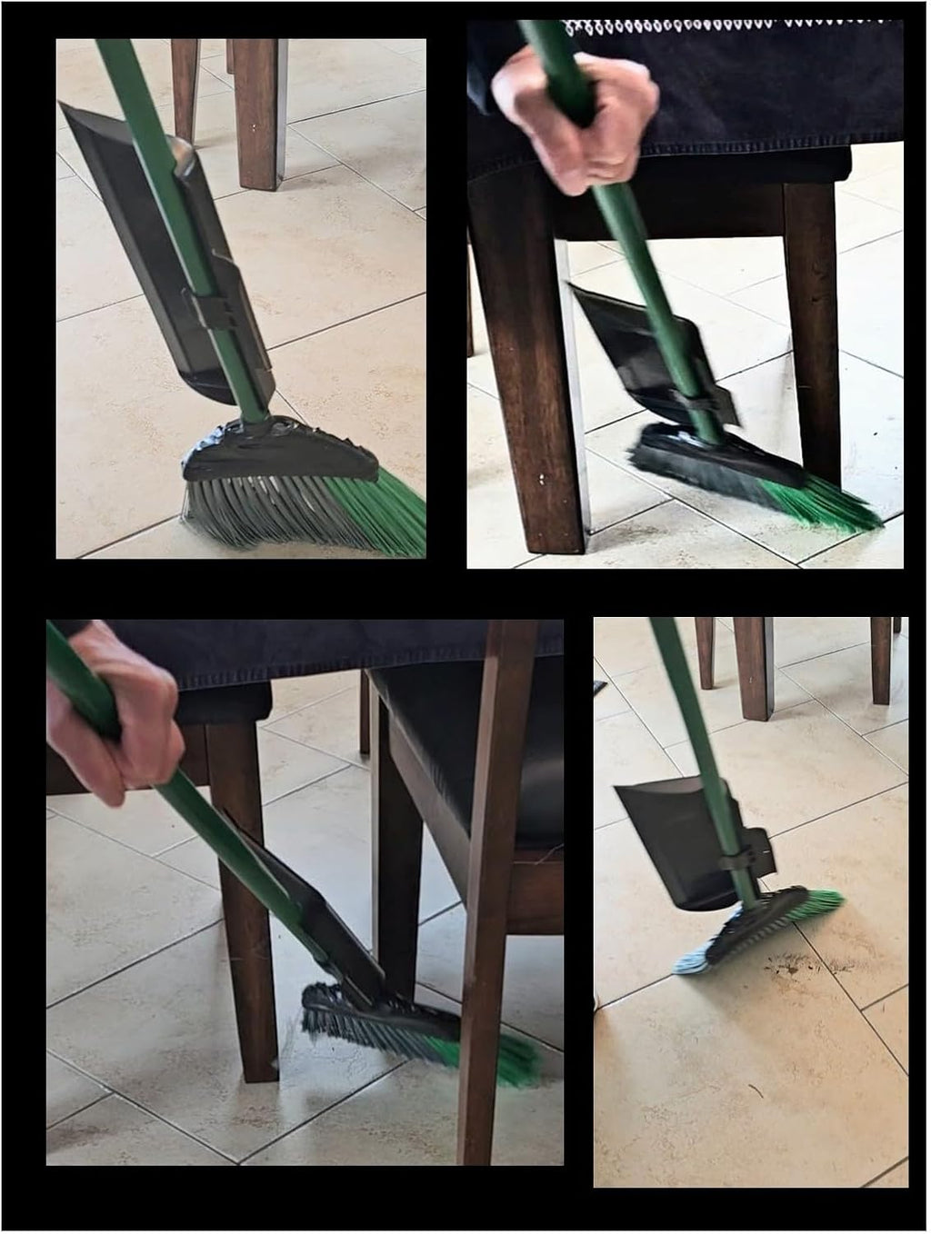 The BROOM BUDDY: A A Minimalist Dustpan. Snaps on, Stays on. A Small, Convenient, Lightweight Dustpan, Designed to Ride Along While Sweeping.