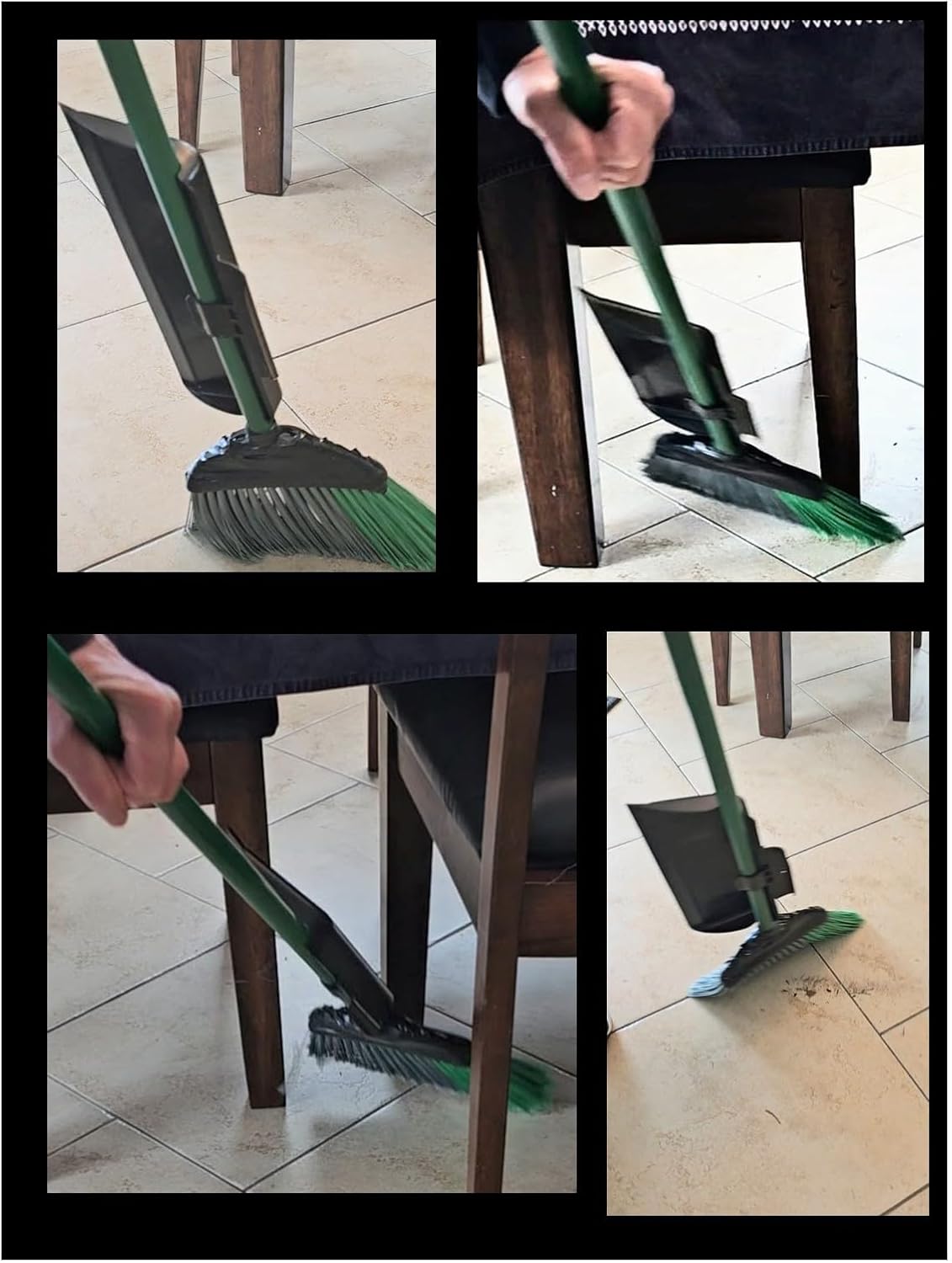 The BROOM BUDDY: A A Minimalist Dustpan. Snaps on, Stays on. A Small, Convenient, Lightweight Dustpan, Designed to Ride Along While Sweeping.