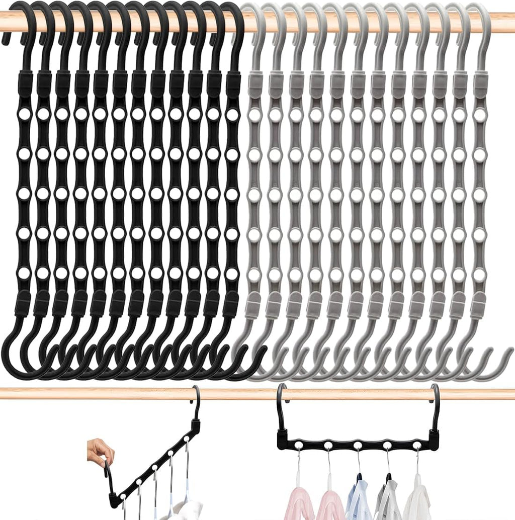 24 Pack Closet Organizers and Storage, Stronger Space Saving Hangers
