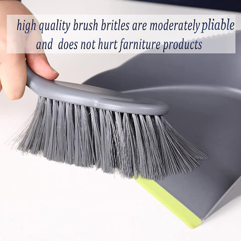 Dust Pan Broom Dustpan Brush - Dust Pans with Brush, Hand Broom and Dustpan Set, Handheld Broom and Dustpan Set, Used to Clean Floors, Tables, Animal Cages, PET Fiber Bristles (3pcs)