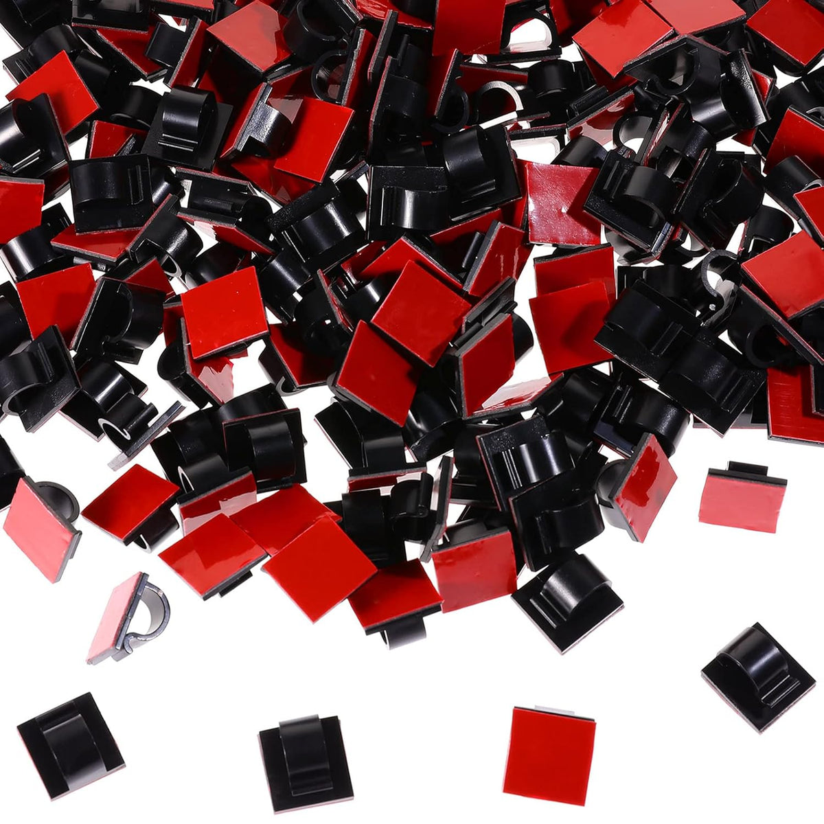 Namalu 60 Pcs Mini Cable Clips Christmas Light Clips Hooks,Medium,Black