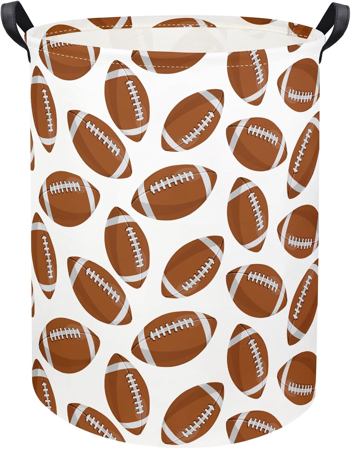 Kids Laundry Basket Baby Hamper Footballs Toy Storage Bin for Boys Room Decor Baby Nursery Hamper Gift Baskets for Bedroom Bathroom(Footballs)