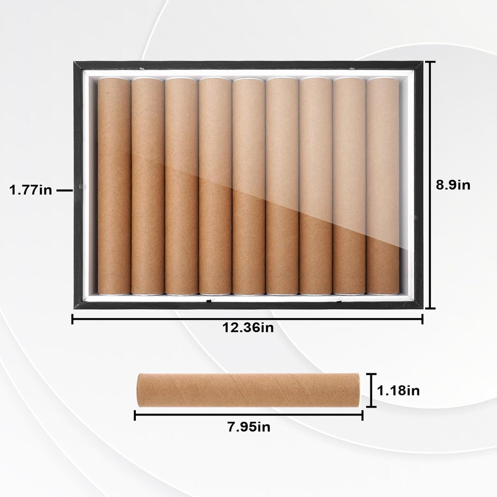 Premium Shadow Box Frame for Collectible Bands & Label Rings – 12.4" Cigar Band Display Case – Sophisticated Memory Wall Art & Tabletop Decor Gift for Men, Dad, Enthusiasts