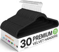 HOUSE DAY Premium Velvet Hangers 30 Pack, Non-Slip Flocked Felt Hangers