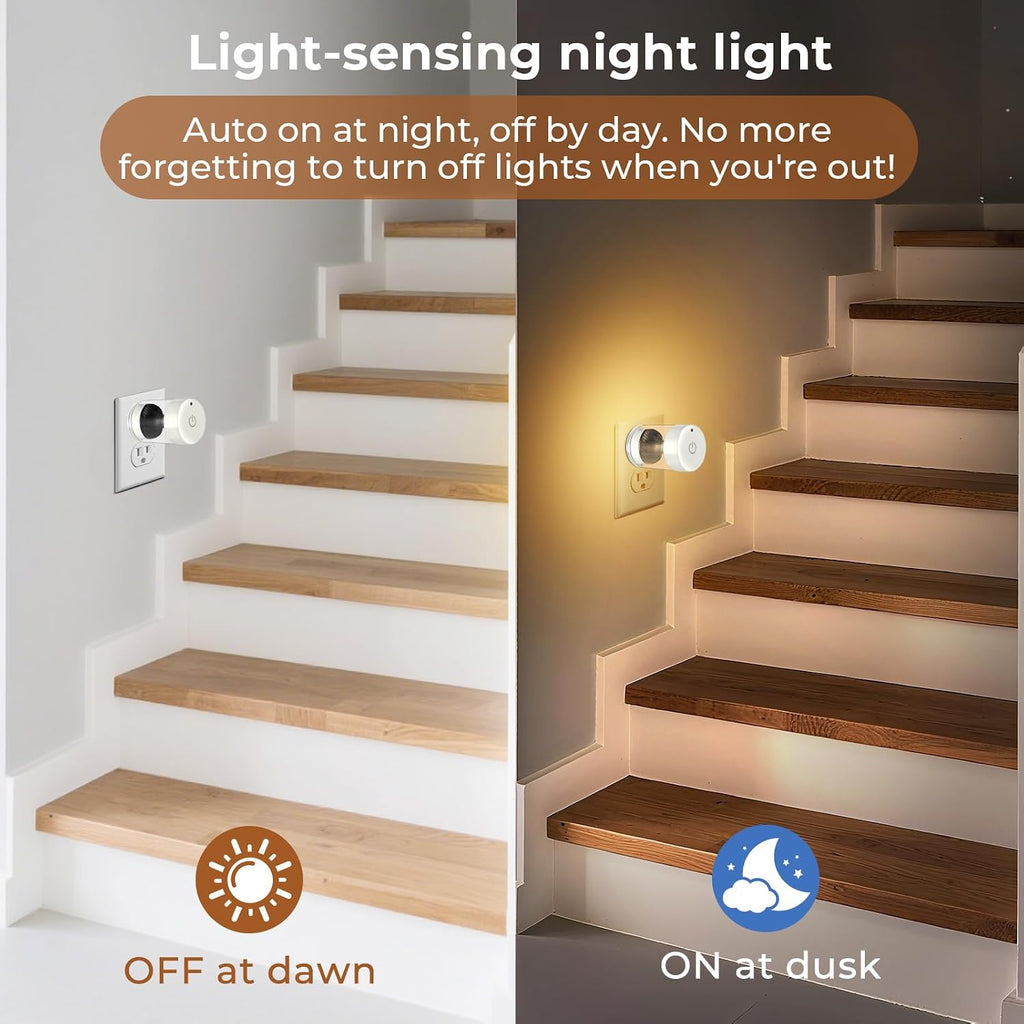 TSEXES Night Lights Plug into Wall,3000K/4000K/5000K Adjustable Color Temp