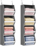 Lifewit Hanging Closet Organizer and Storage for Clothes, Gray, 2 Pack