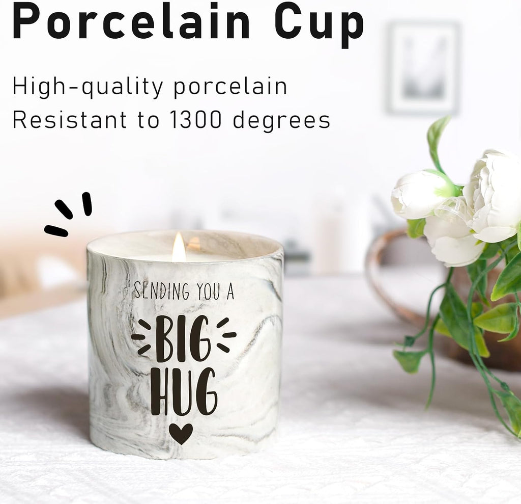 Thinking of You Gift Candles for Women Sending You A Big Hug in A Jar Candle Gifts for Best Friends Get Well Soon Cheer Up Comfort Gifts for Sick Miss You Lavender Scented Candles for Mothers 6oz