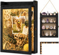 11x16 Shadow Box Frame with Shelves, Memorial Display Case, Black
