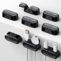 Chfeila 8Pack Magnetic Cable Clips, Dual Slot Cord Holder Clips, Black