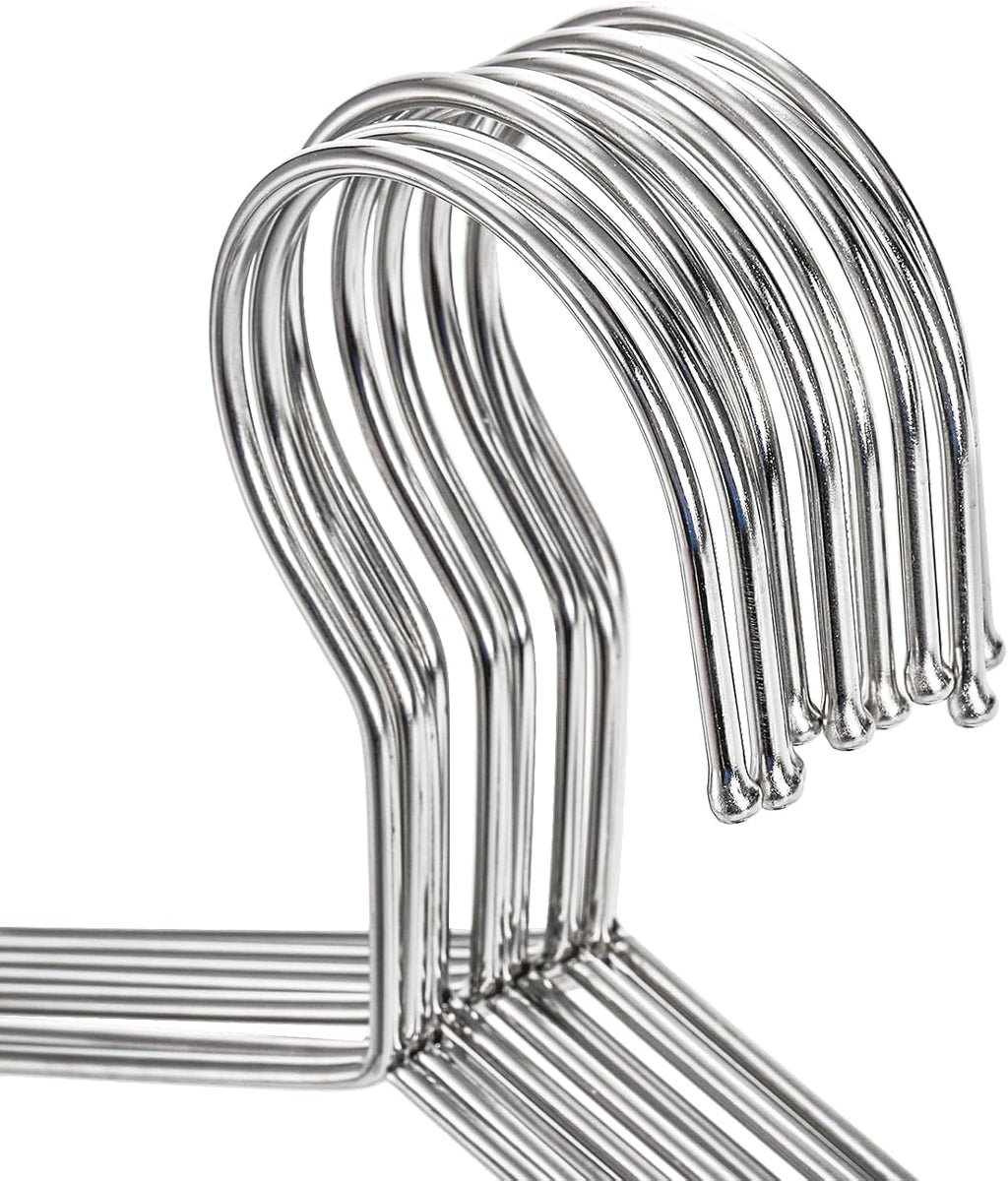 Tosnail 50 Pack Stainless Steel Strong Wire Metal Hangers Heavy Duty Clothes Hangers - 16.5"/42cm