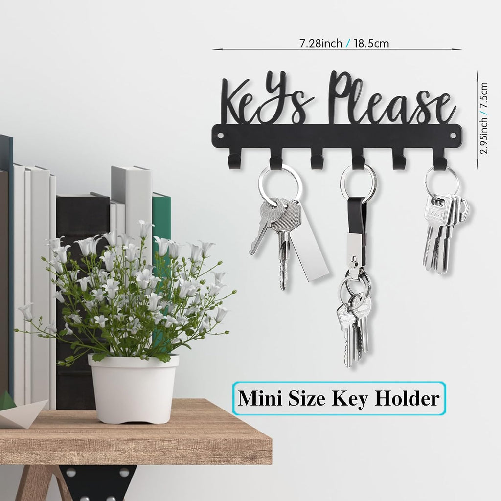 Keys Please Key Holder Wall Mounted, Mini Size: 7.28x2.95inch