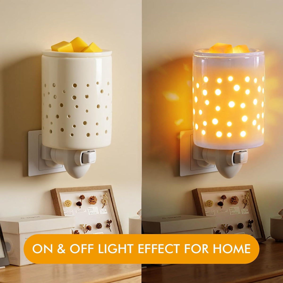 Bobolyn Plug in Wax Warmer Burner Electric Outlet Wall Plug-in Electric Wax Melt Warmer for Scented Melts Essential Oil Home Decor Gifts for Women