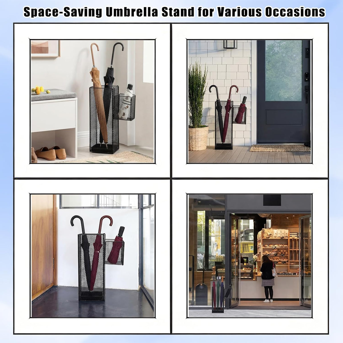 OwnMy Metal Umbrella Holder for Entryway Indoor Umbrella Stand for Entryway