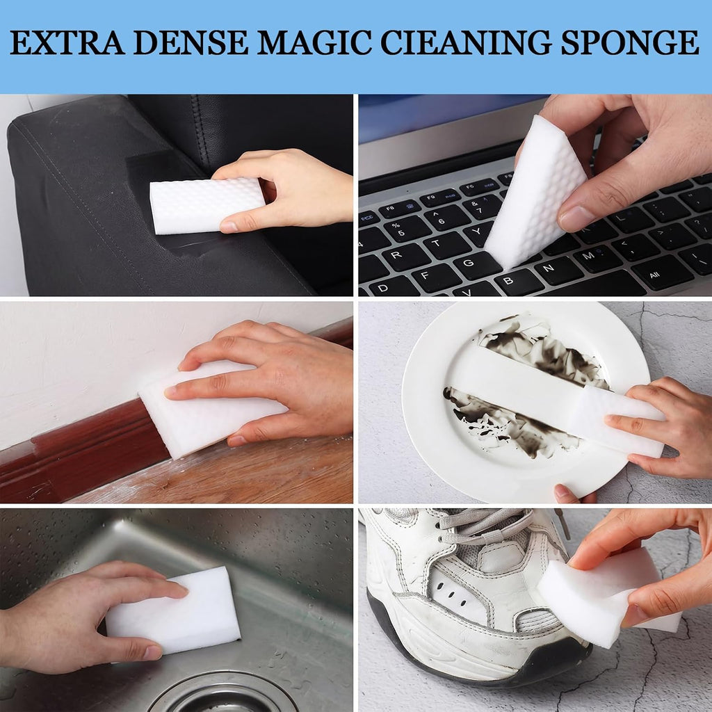 Sosation 400 Pack Magic Sponge Erasers, 2X Density Melamine Sponge Bulk