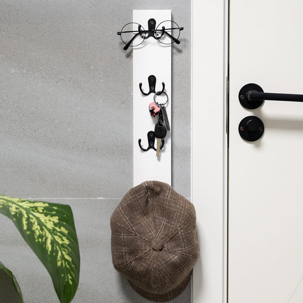 Yohsnor Vertical Design Wall-Mounted Key Holder,Entryway Durable Hook Rack
