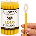 Beeswax Pure with Natural Honey Scent and Cotton Wicks of 7 inches 105-pack deep Yellow Beeswax