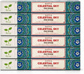 Earth Satya Celestial Sky Perfumed Incense Sticks 15g (Pack of 6) Hand Rolled Natural Incense for Meditation Relaxation and Home Fragrance