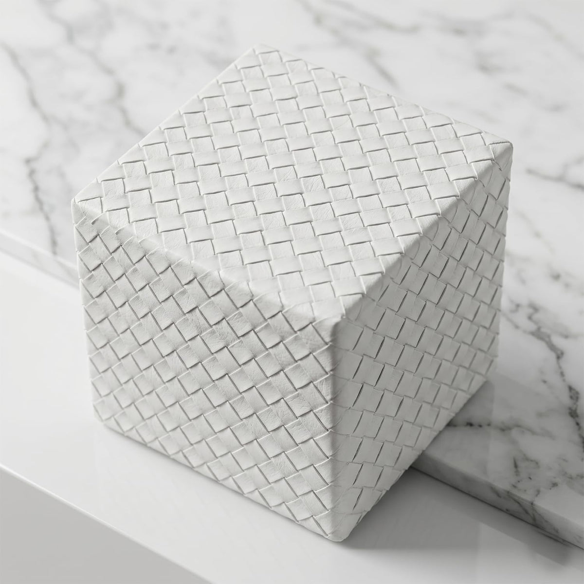 Tissue Box Cover Square,White Tissue Holder for Bathroom Accessories,Bathroom