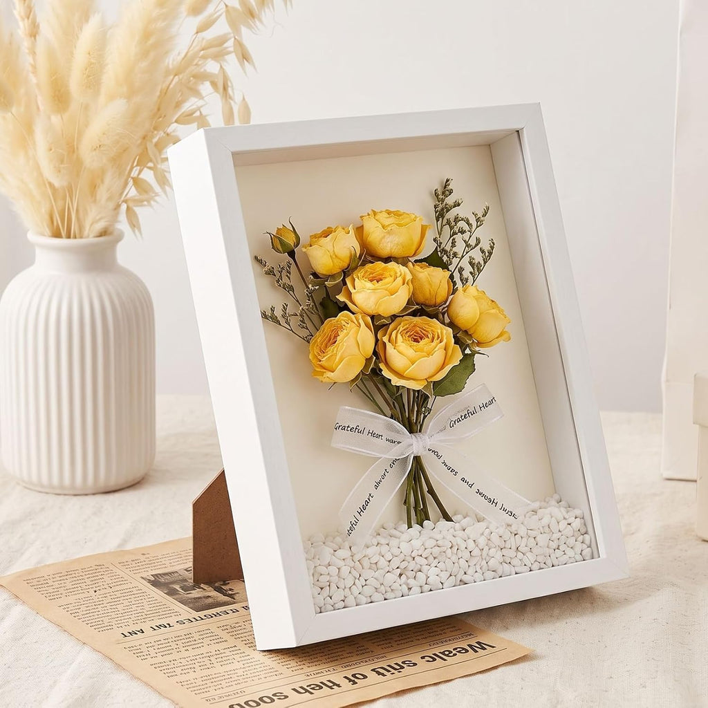 4 Pack Shadow Box Frame, 8"x10" Wood Shadow Boxes Display Cases