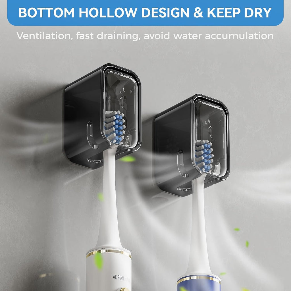 Toothbrush Holders for Bathrooms with Innovation Single Slot 2PCS