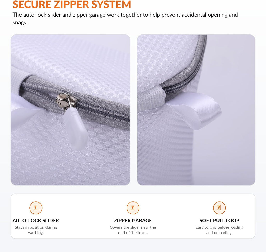 Bra Washing Bag for Laundry, Lingerie Bag for Washing Delicates, 7", 3Pcs