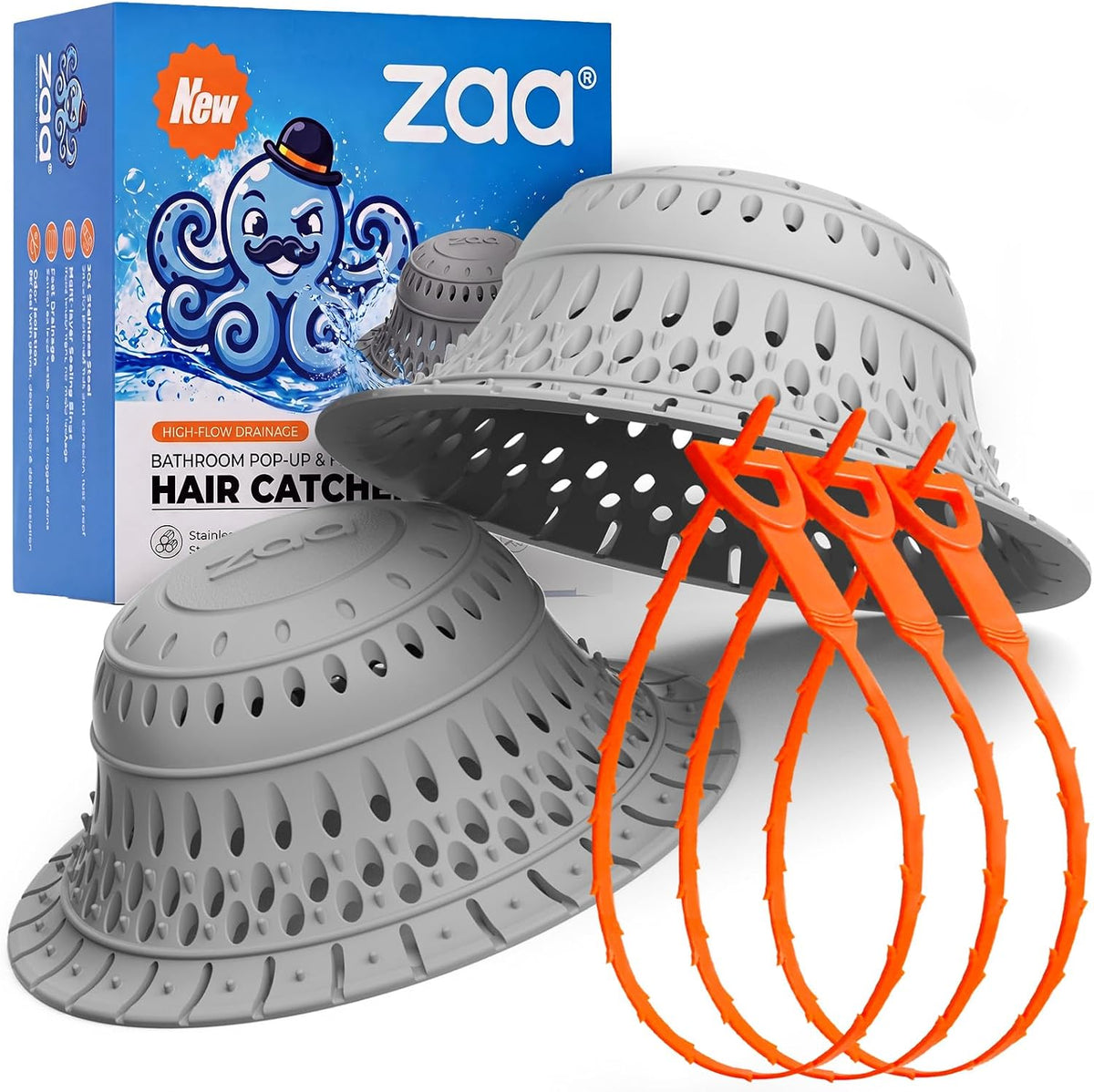 zaa Bathtub Drain Strainer Silicone Bathroom Stopper Fixture Accessories