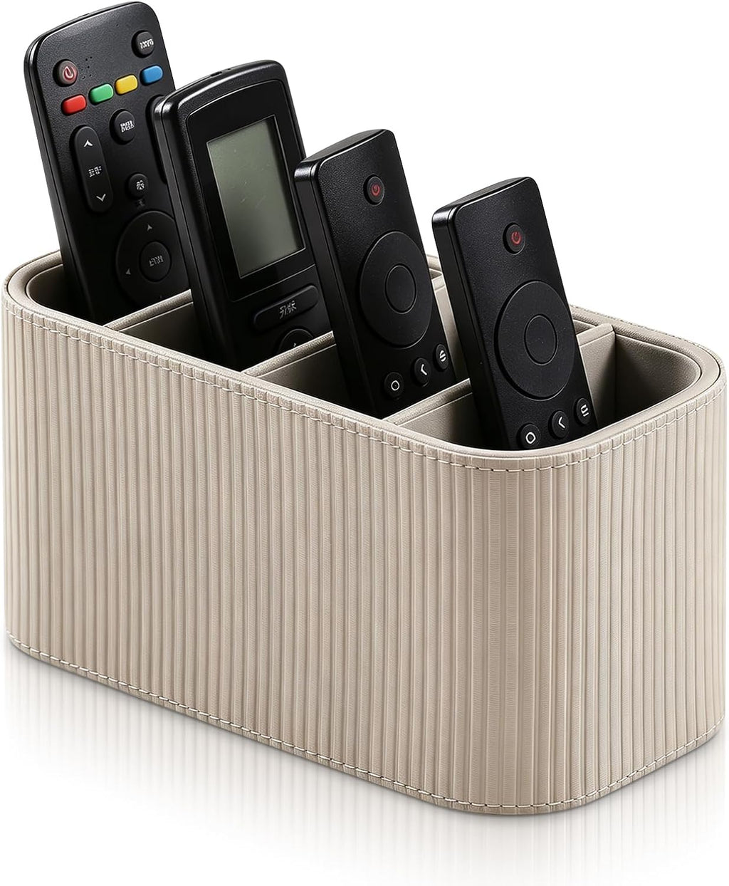 TV Remote Control Holder Remote Holder Caddy Organizer (Beige)