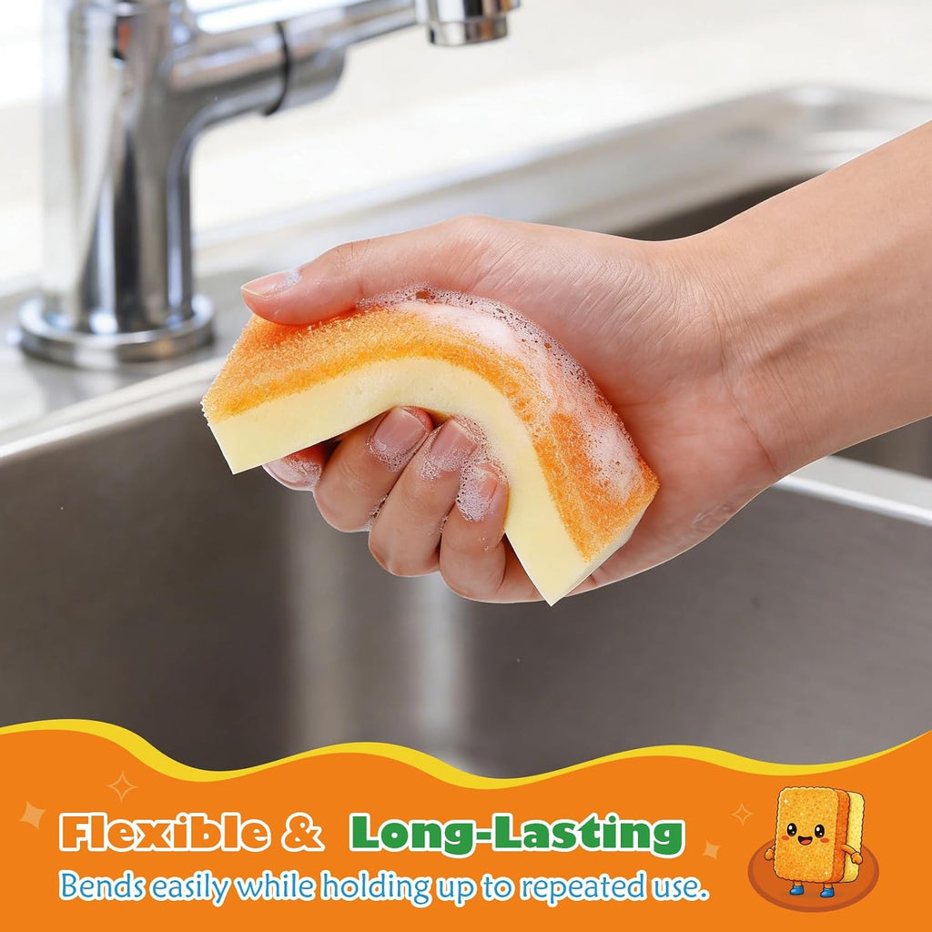 UNIMADE Scrub Sponge, Temperature Responsive Dual-Sided Cleaning Sponges