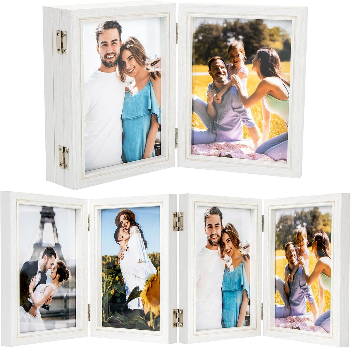 5x7 Back To School Picture Frame 4 Hinged Photo Frame with 4 Openings
